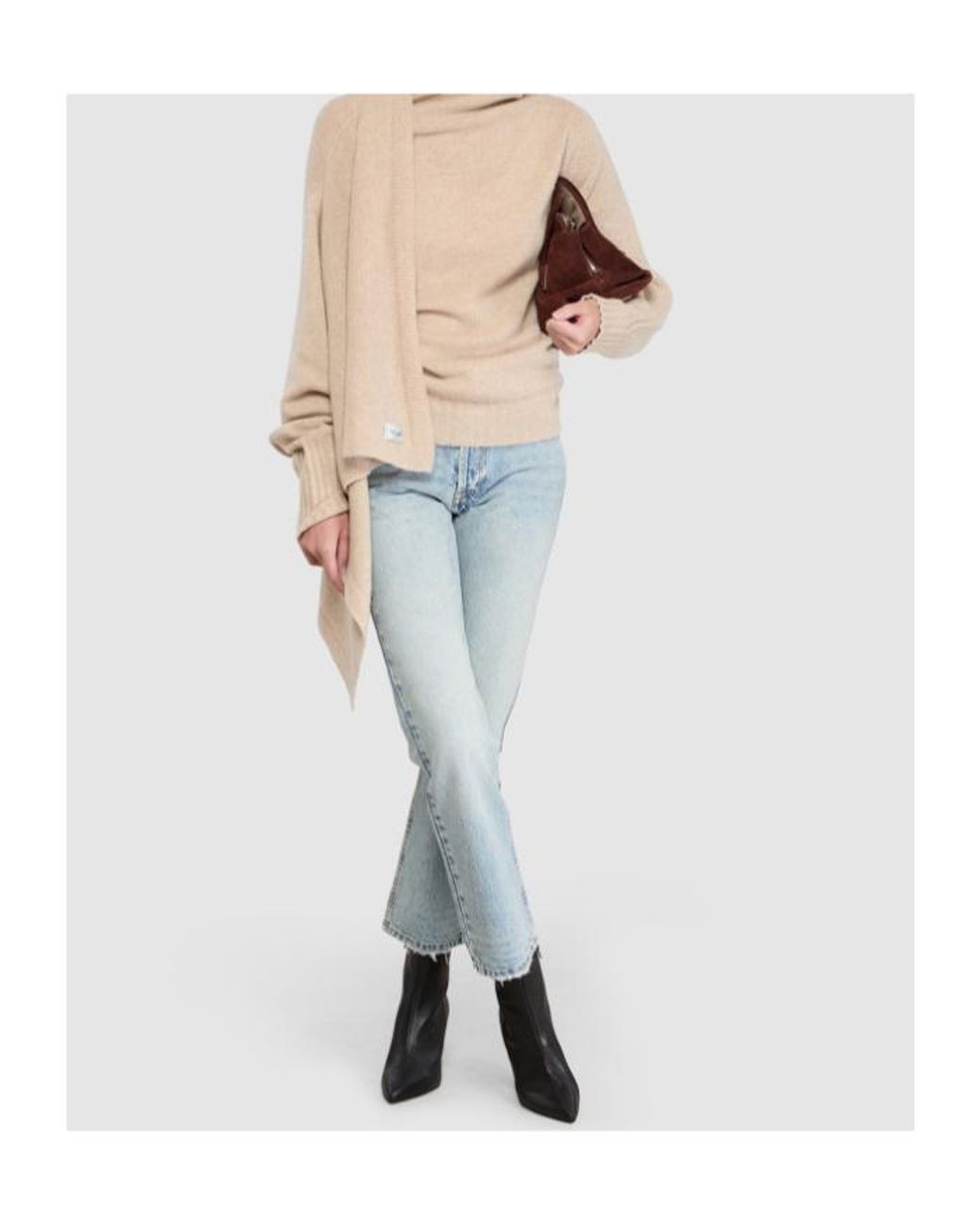 Isabel Marant Blue Daya Logo Patch Cropped Jeans