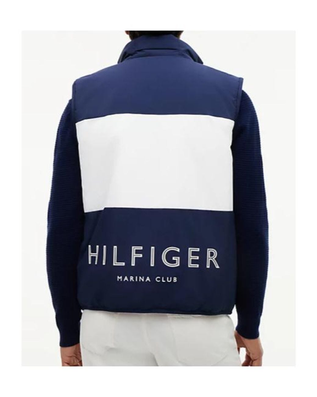 Tommy Hilfiger Blue Reversible Zip-Thru Regatta Gilet for men