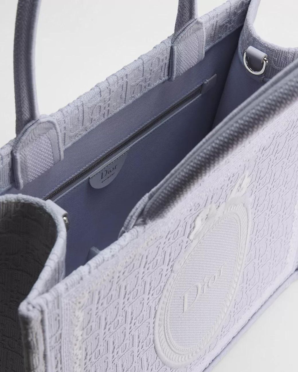 Dior Gray Medium Book Tote With Strap