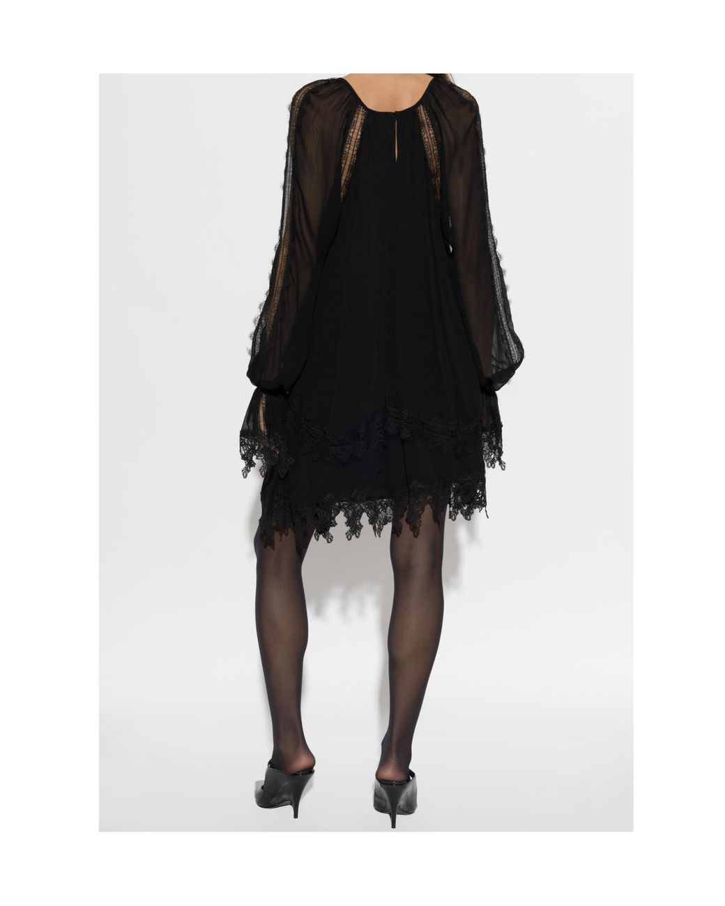 Blumarine Black Lace Patchwork Dress