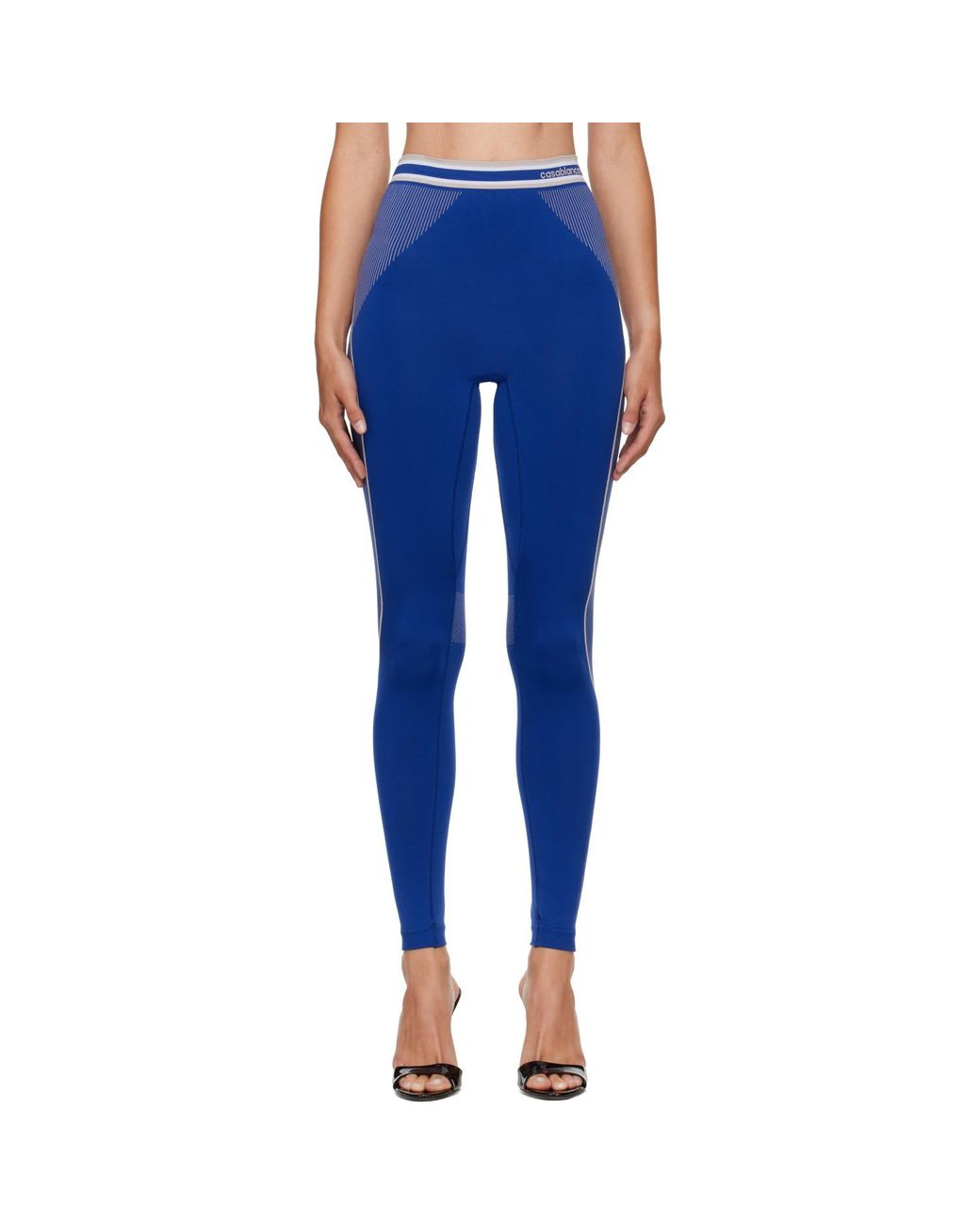 Casablanca Blue Seamless Logo Waist Leggings
