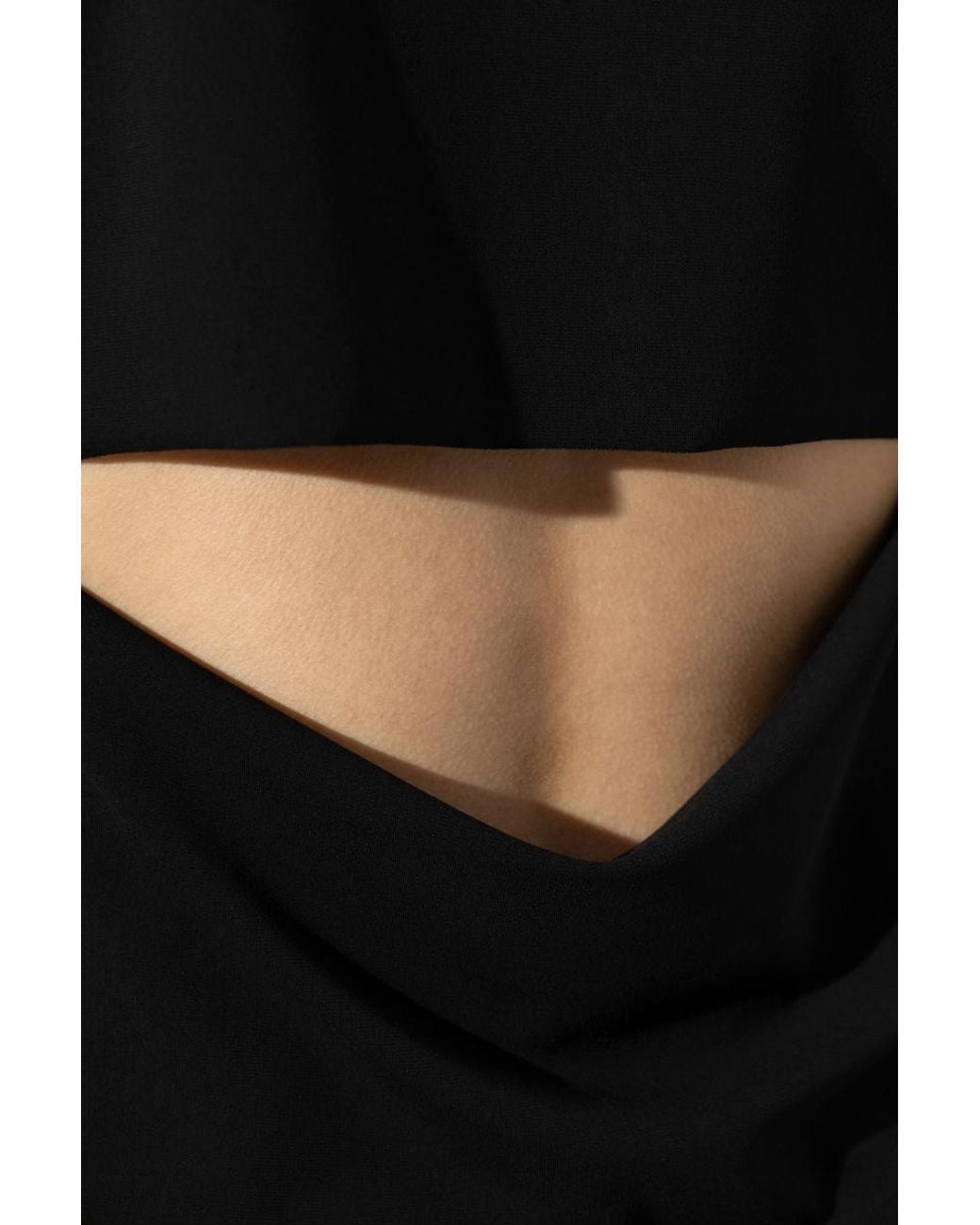 Jil Sander Black Cut-Out Back Top