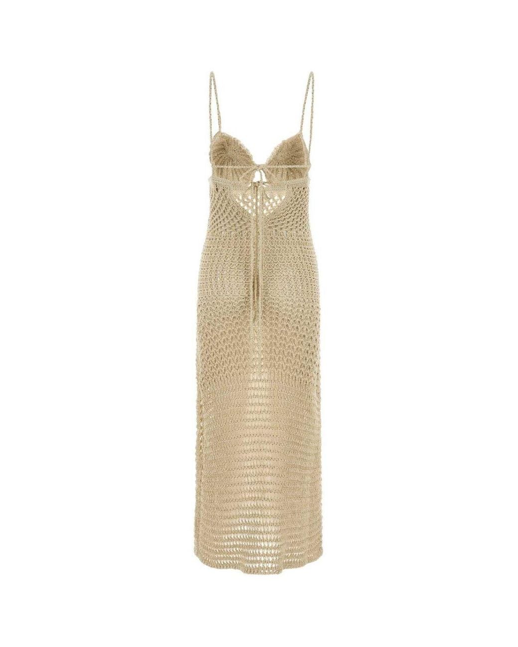 Alanui Natural Spaghetti-Strap Dress