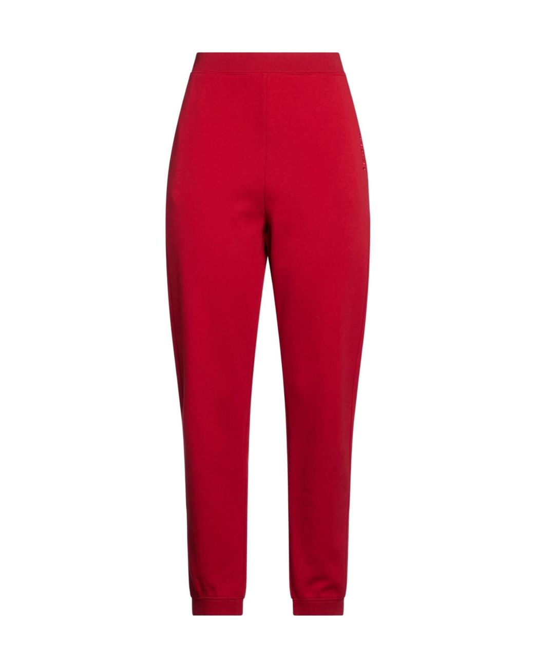 Max Mara Red Simple Solid-Color Sweatpants