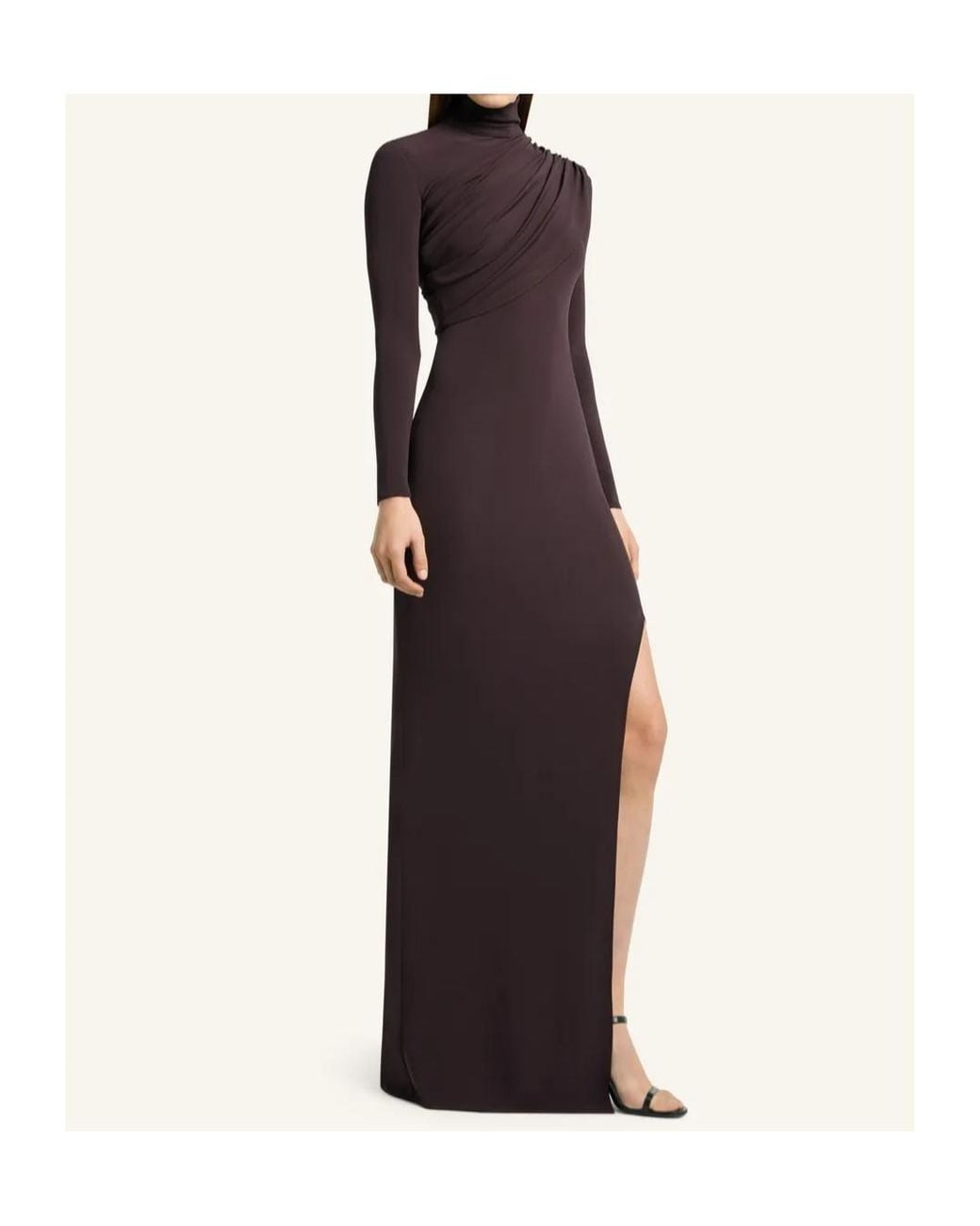 Courreges Purple Twist-Detail Jersey Maxi Dress