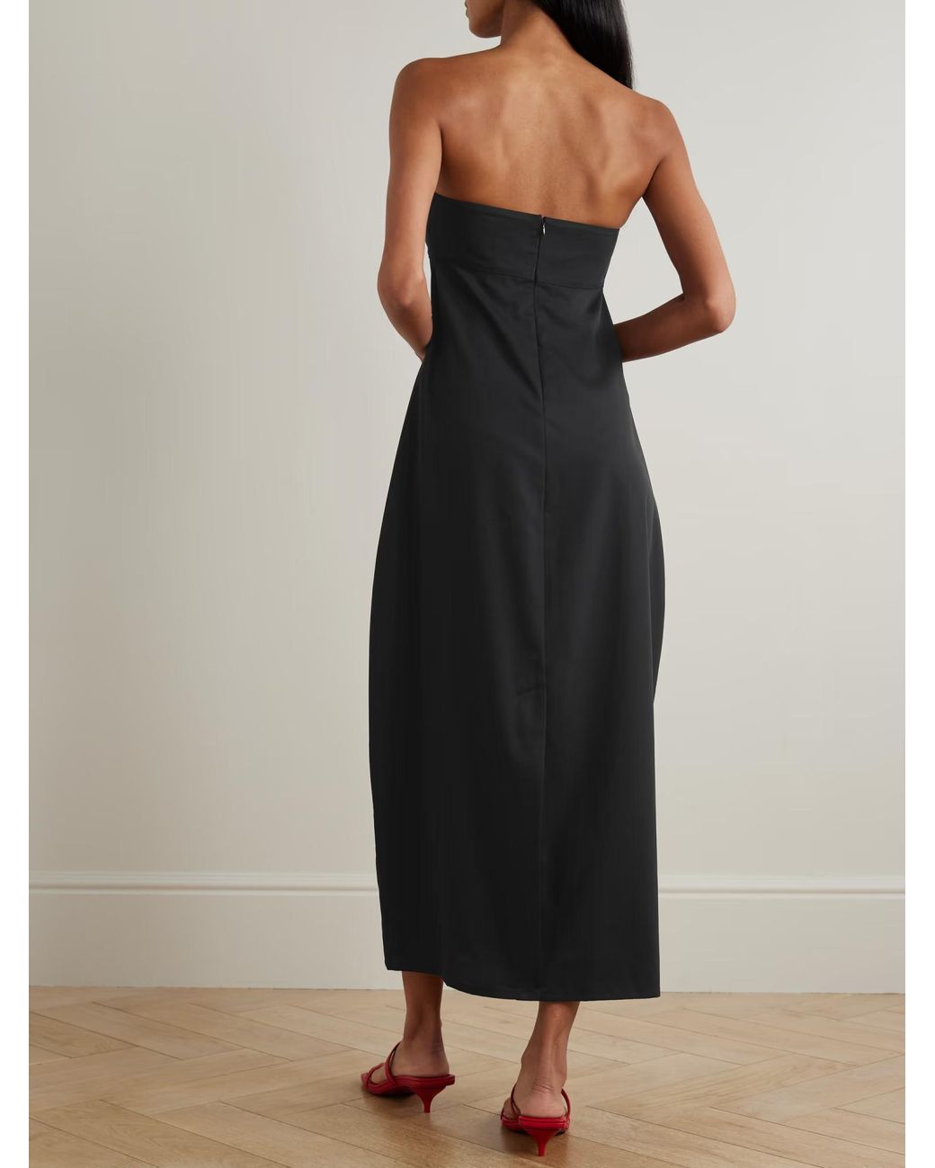 St. Agni Black Strapless Dress