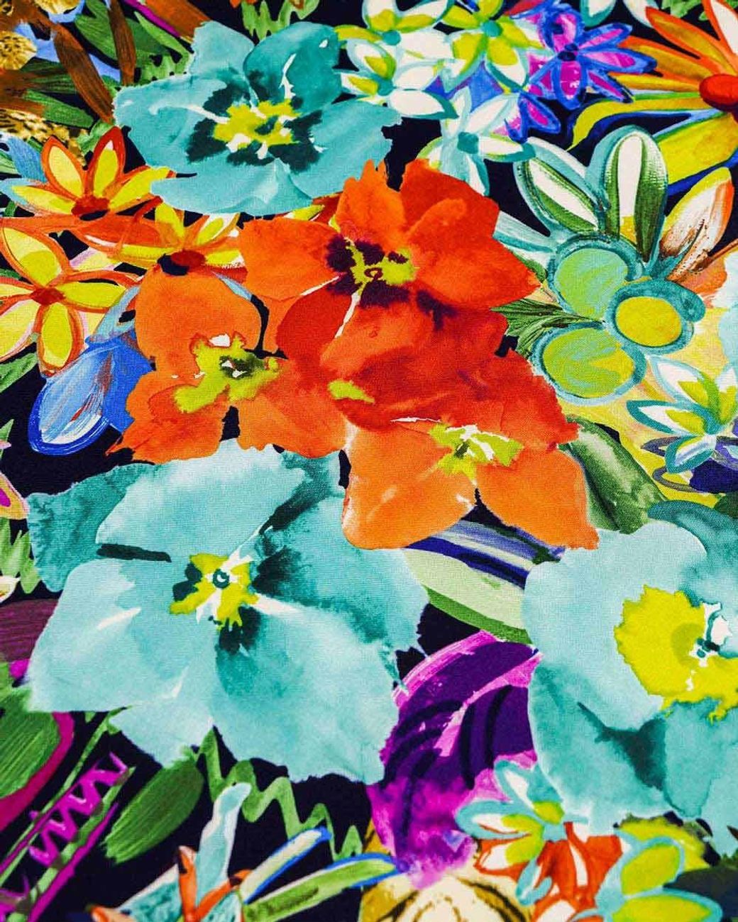 Ferragamo Green Printed Silk Scarf