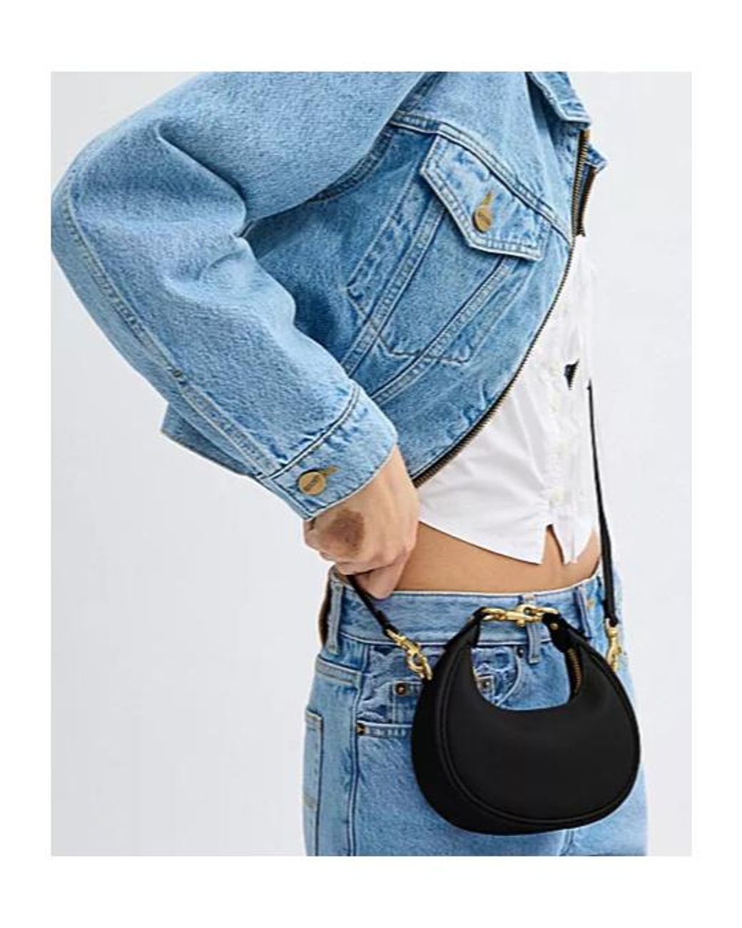 COACH Black Logo Charm Handbag