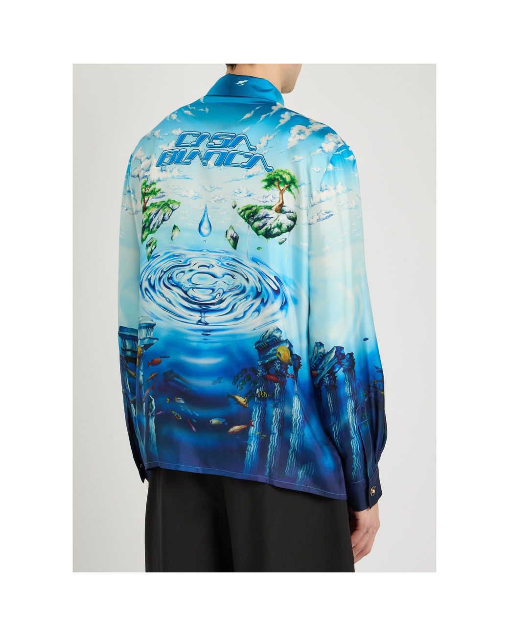 Casablanca Blue Printed Shirt for men