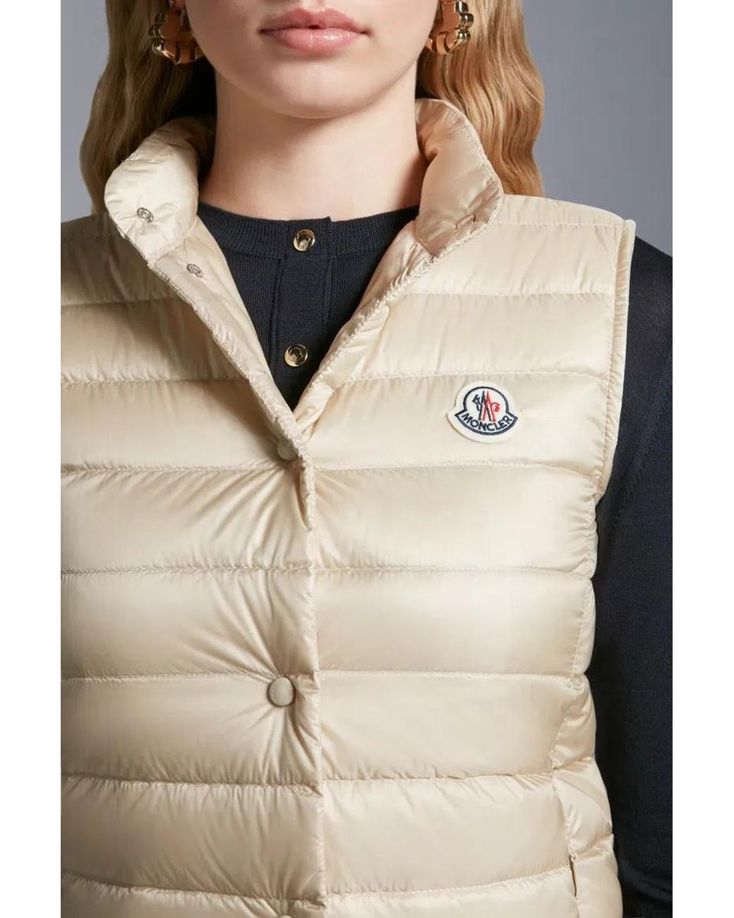 Moncler Natural Liane High-Neck Gilet