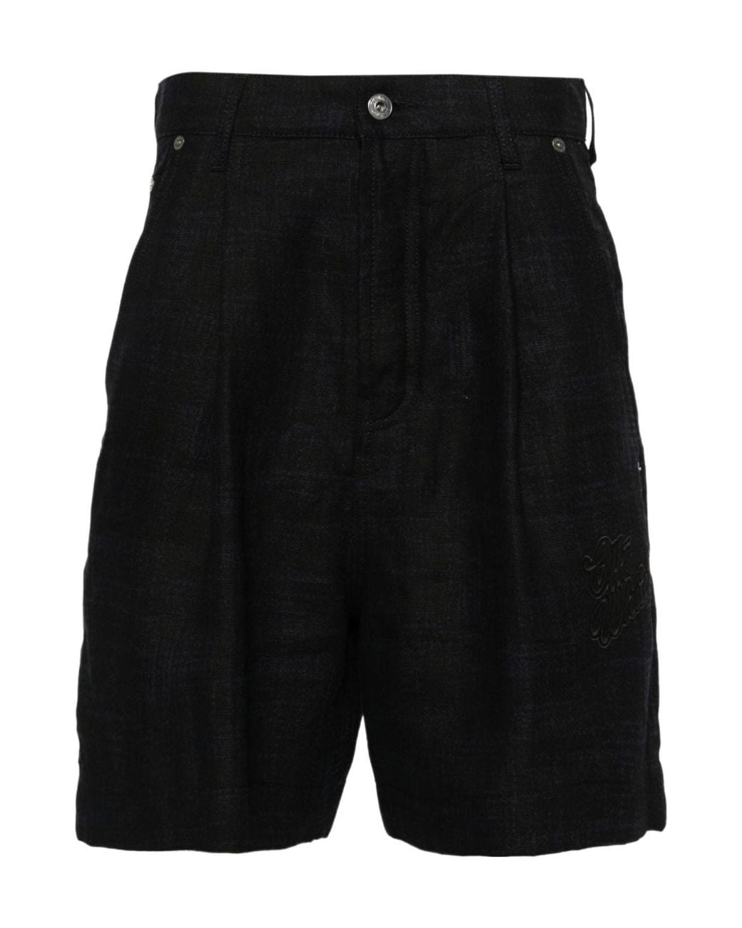 Off-White c/o Virgil Abloh Black High-Rise Wide-Leg Shorts for men