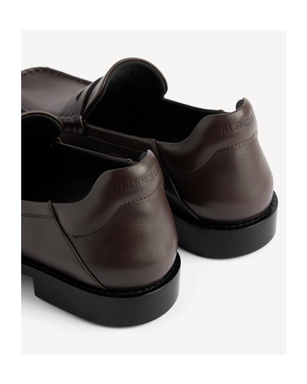 Balenciaga Brown Comfy Logo Plaque Loafers