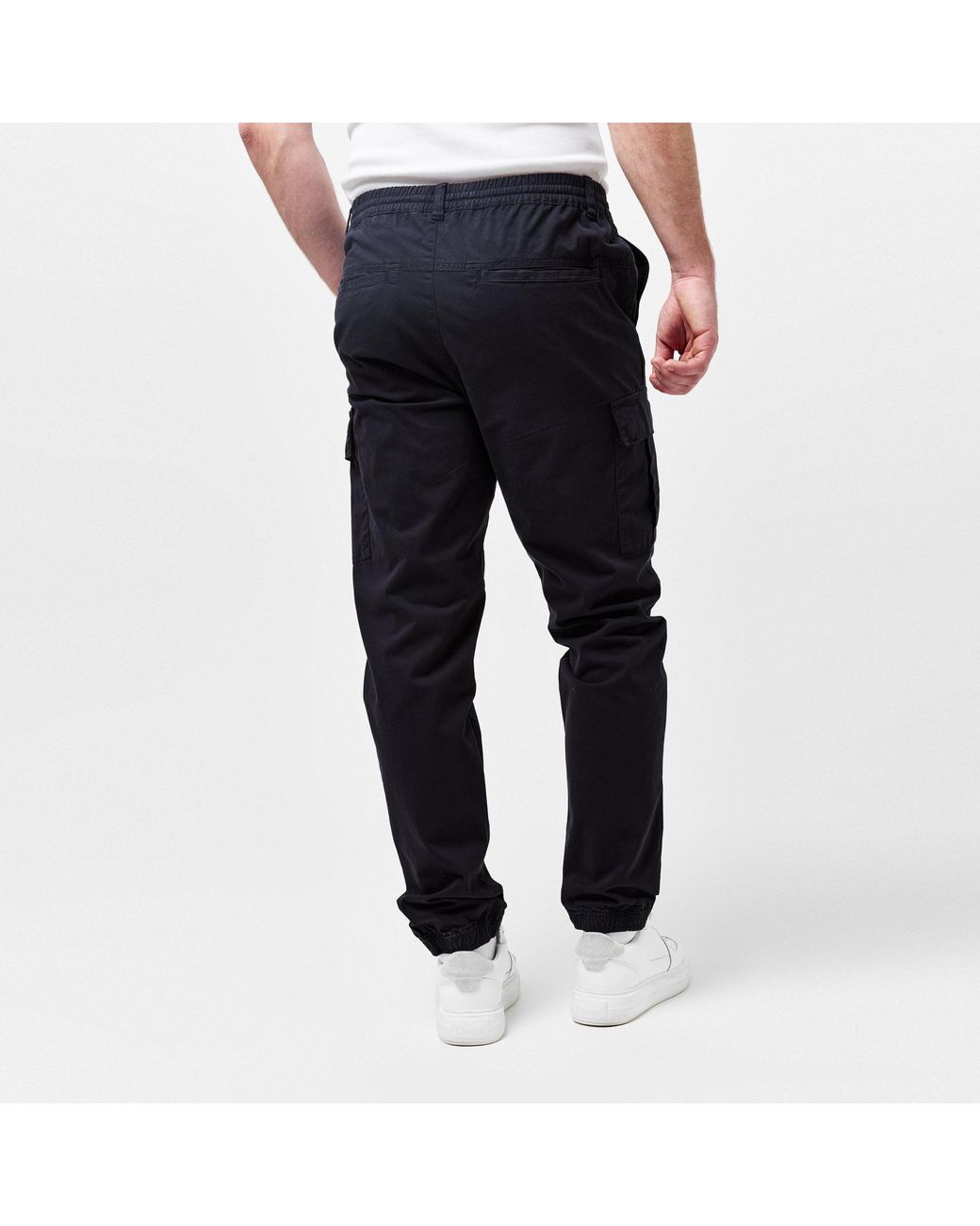Barbour Black Logo-Detail Cargo Pants for men