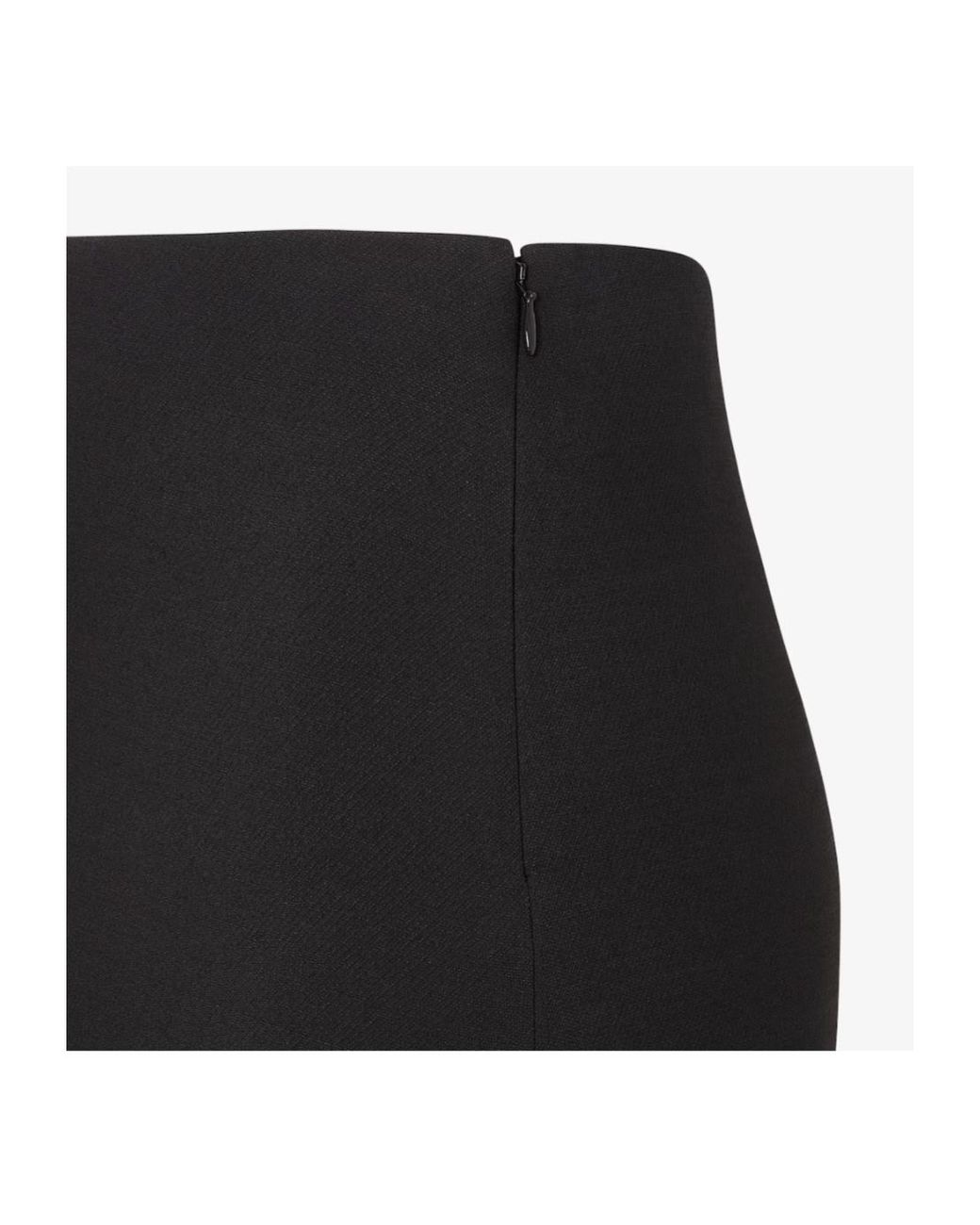 Fendi Black A-Line Midi Skirt