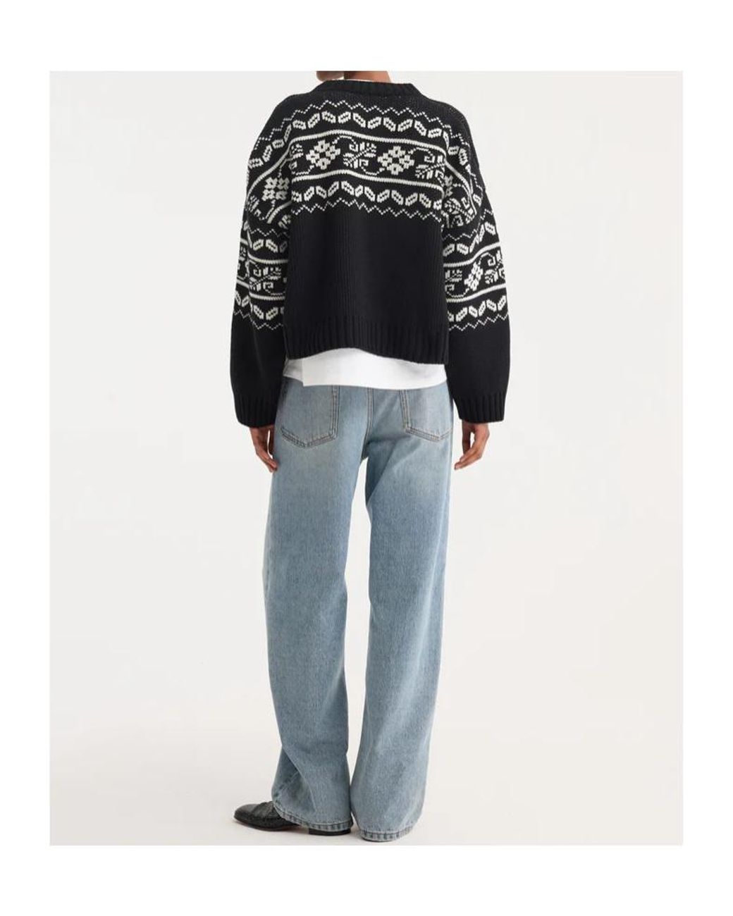 Rohe Black Cable-Knit Crew-Neck Sweater