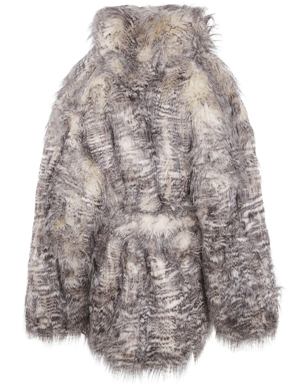 Entire studios Gray Belted Shearling Coat