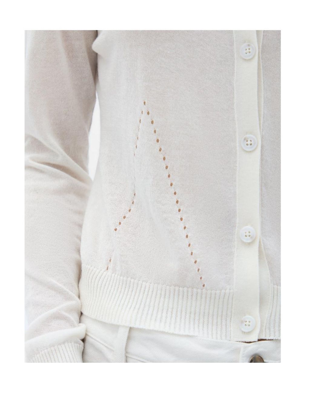 Ann Demeulemeester White Bjel Button-Up Cardigan