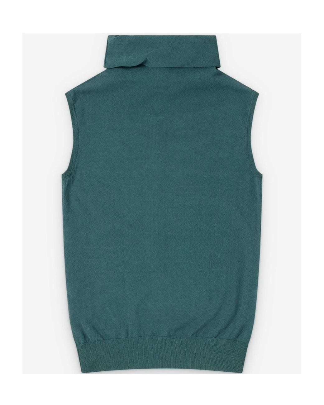 Kiko Kostadinov Green Sleeveless Turtleneck Sweater