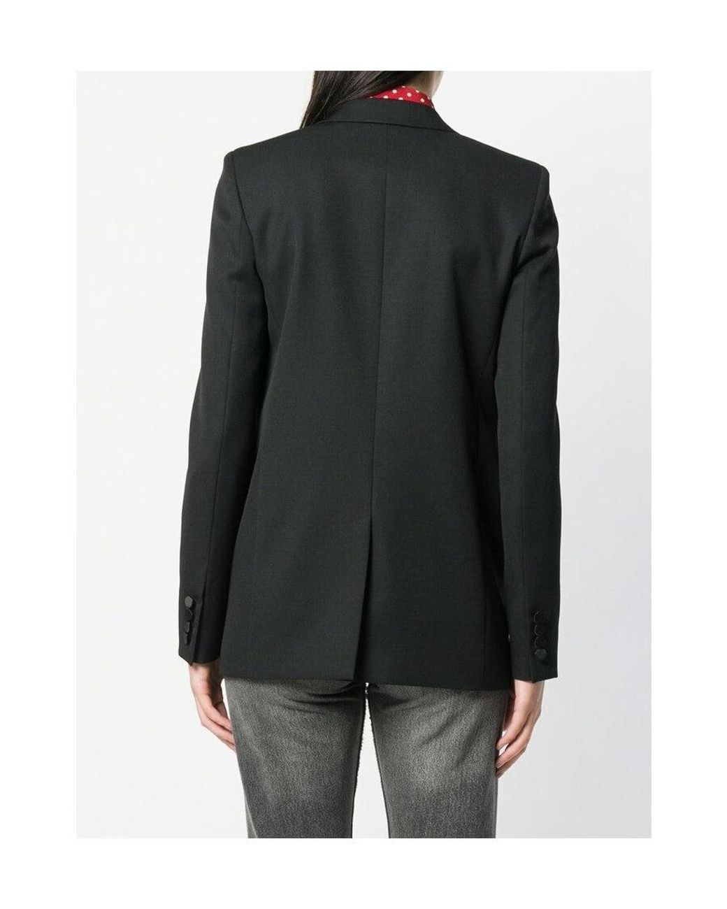 Saint Laurent Black Tube Tuxedo Jacket