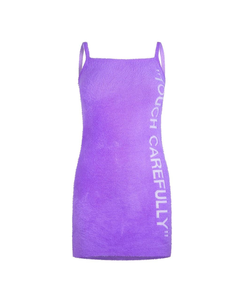Off-White c/o Virgil Abloh Purple Quote Strap Mini Dress