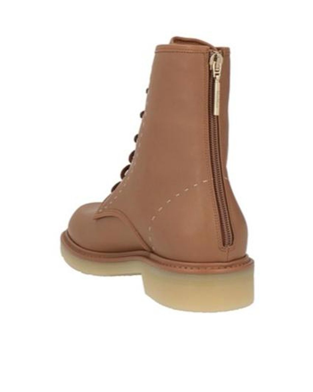 Max Mara Brown Simple Leather Ankle Boots