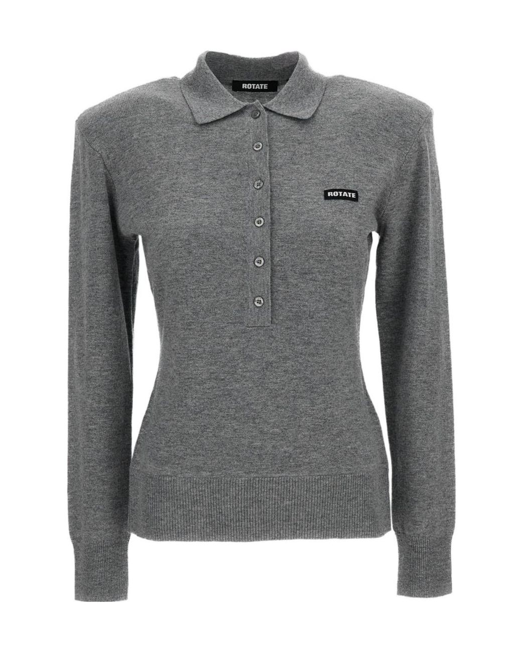ROTATE BIRGER CHRISTENSEN Gray Long-Sleeved Sweater