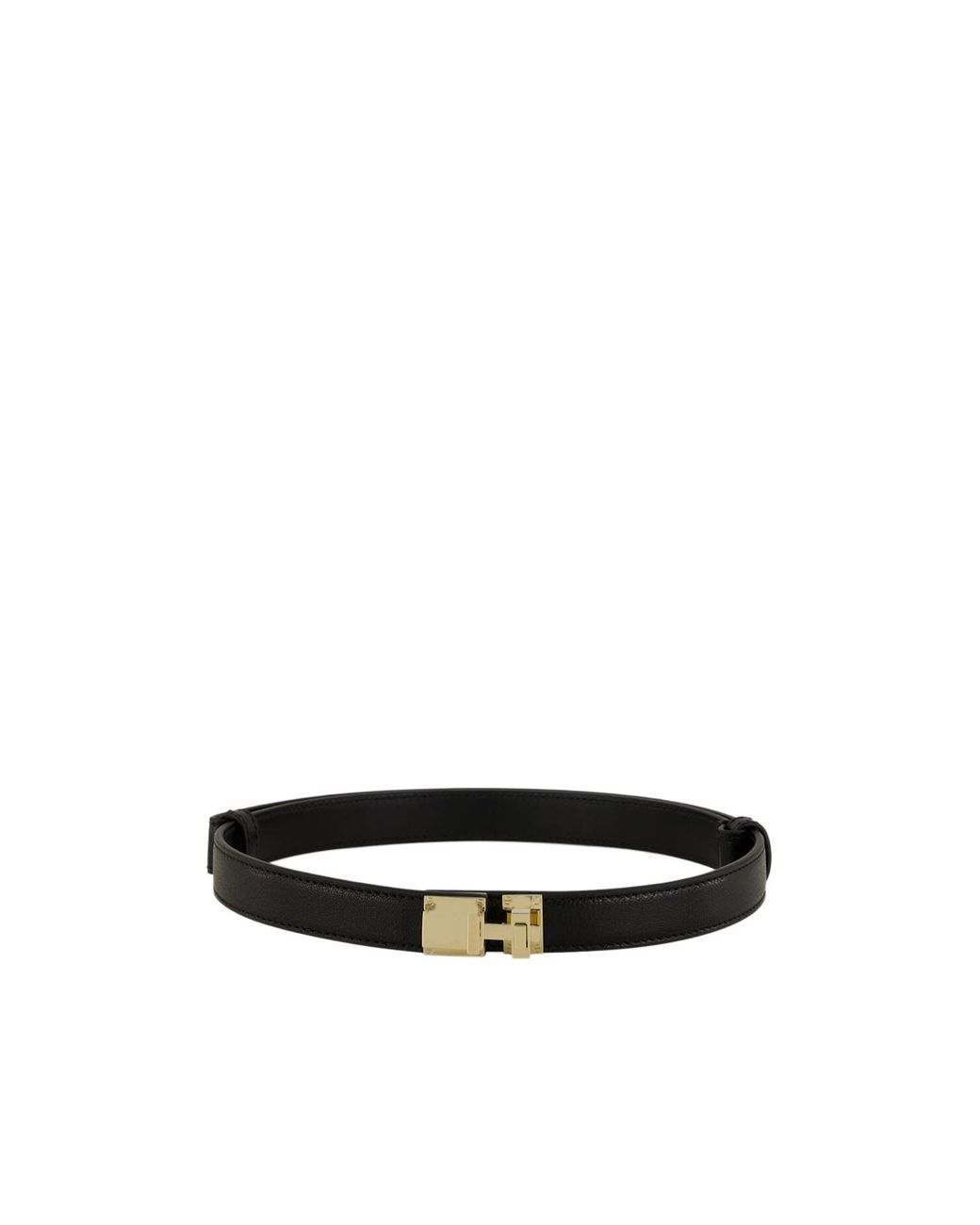 Tom Ford White Embossed Leather Slim Belt