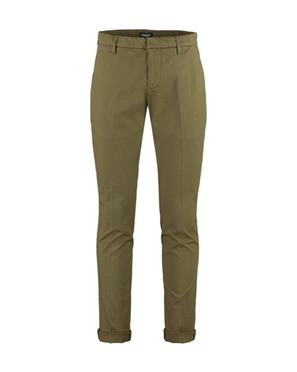 Dondup Green Gaubert Cuffed-Hem Trousers for men