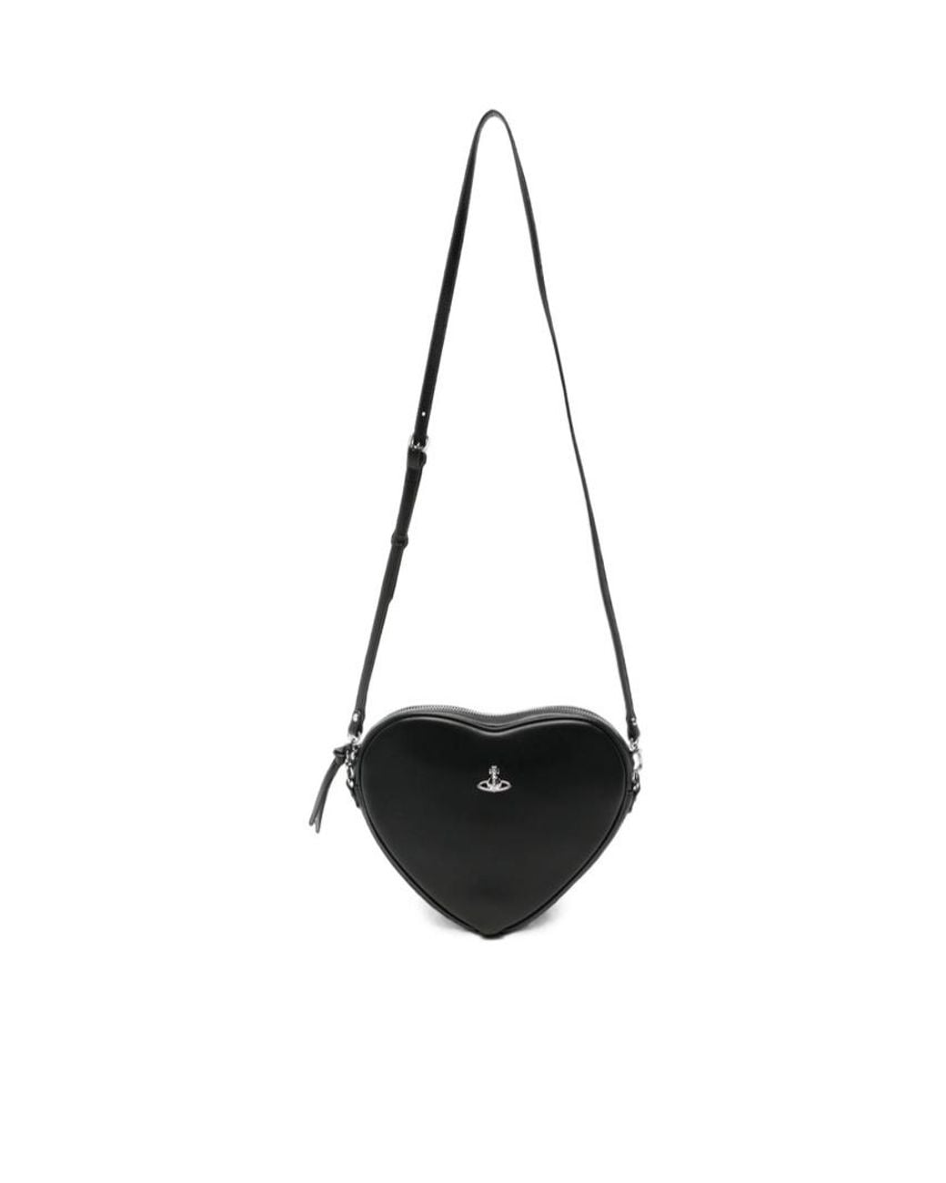 Vivienne Westwood Black Alexa Heart Shoulder Bag