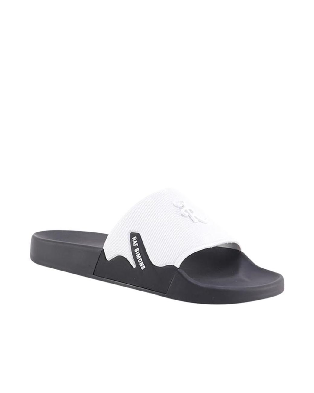 Raf Simons Blue Astra Logo-Plaque Slip-On Slides
