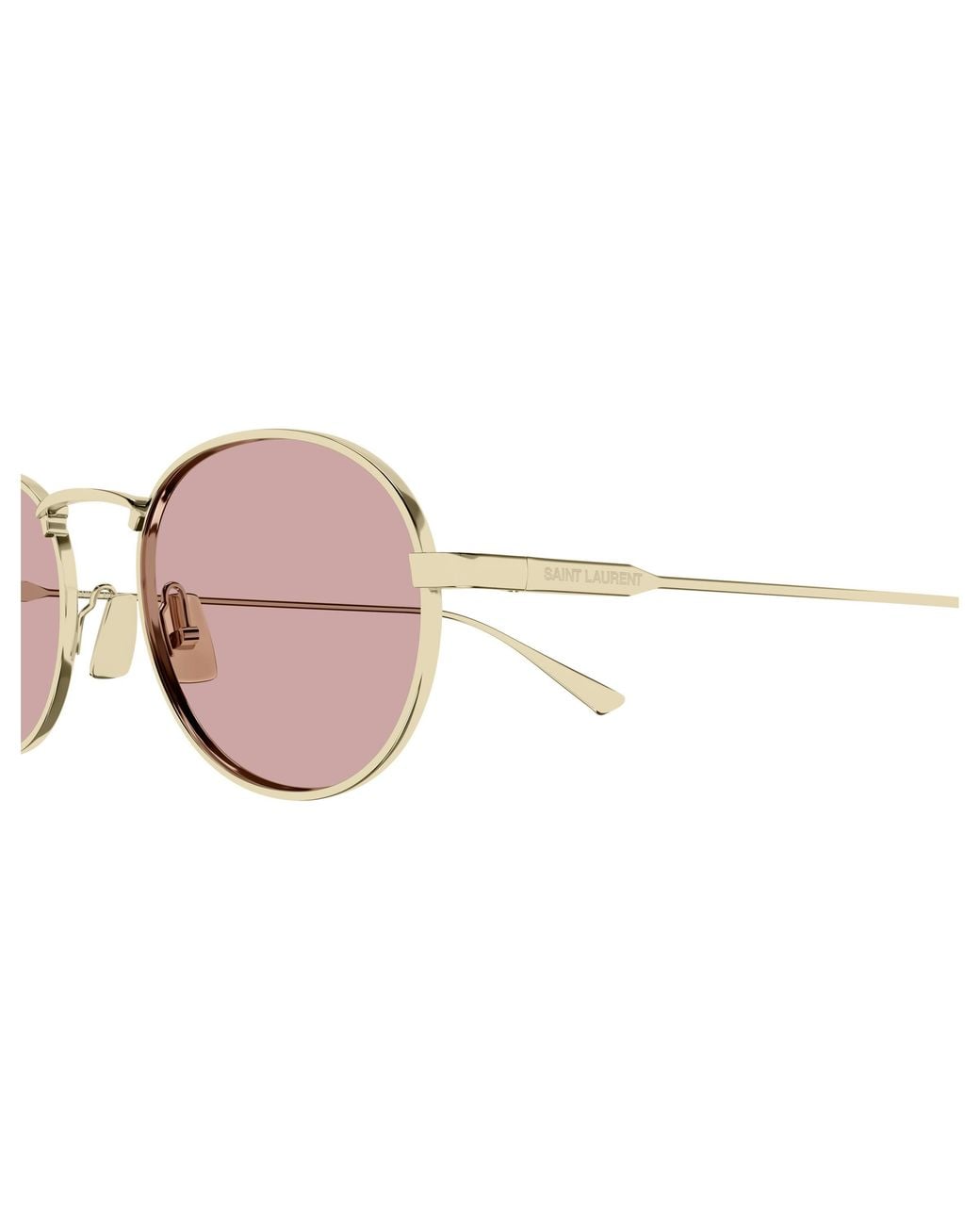 Saint Laurent Pink Oval-Frame Sunglasses