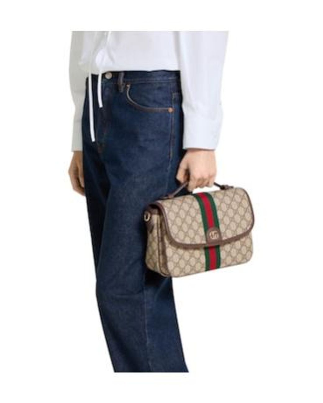 Gucci Multicolor Ophidia Medium Top Handle Bag