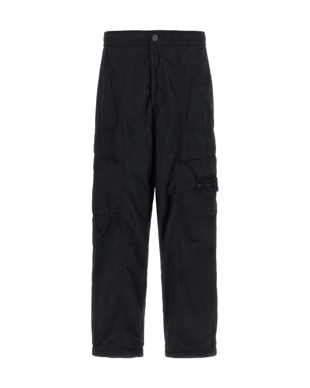 Stone Island Black Straight Leg Cargo Pants for men
