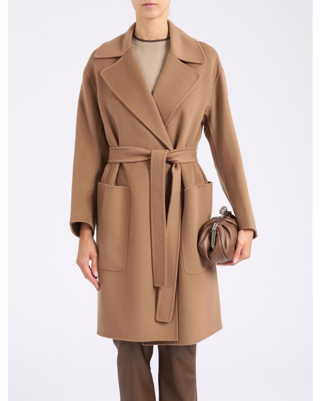 Max Mara Brown 'S Smmvelo Belted Coat