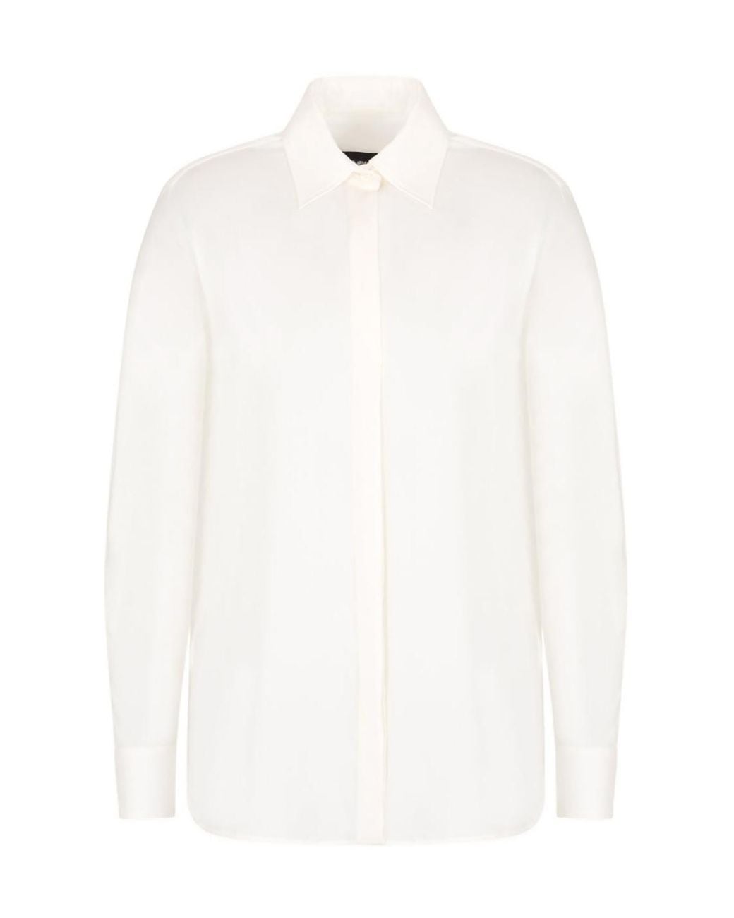 Giorgio Armani White Concealed Placket Shirt