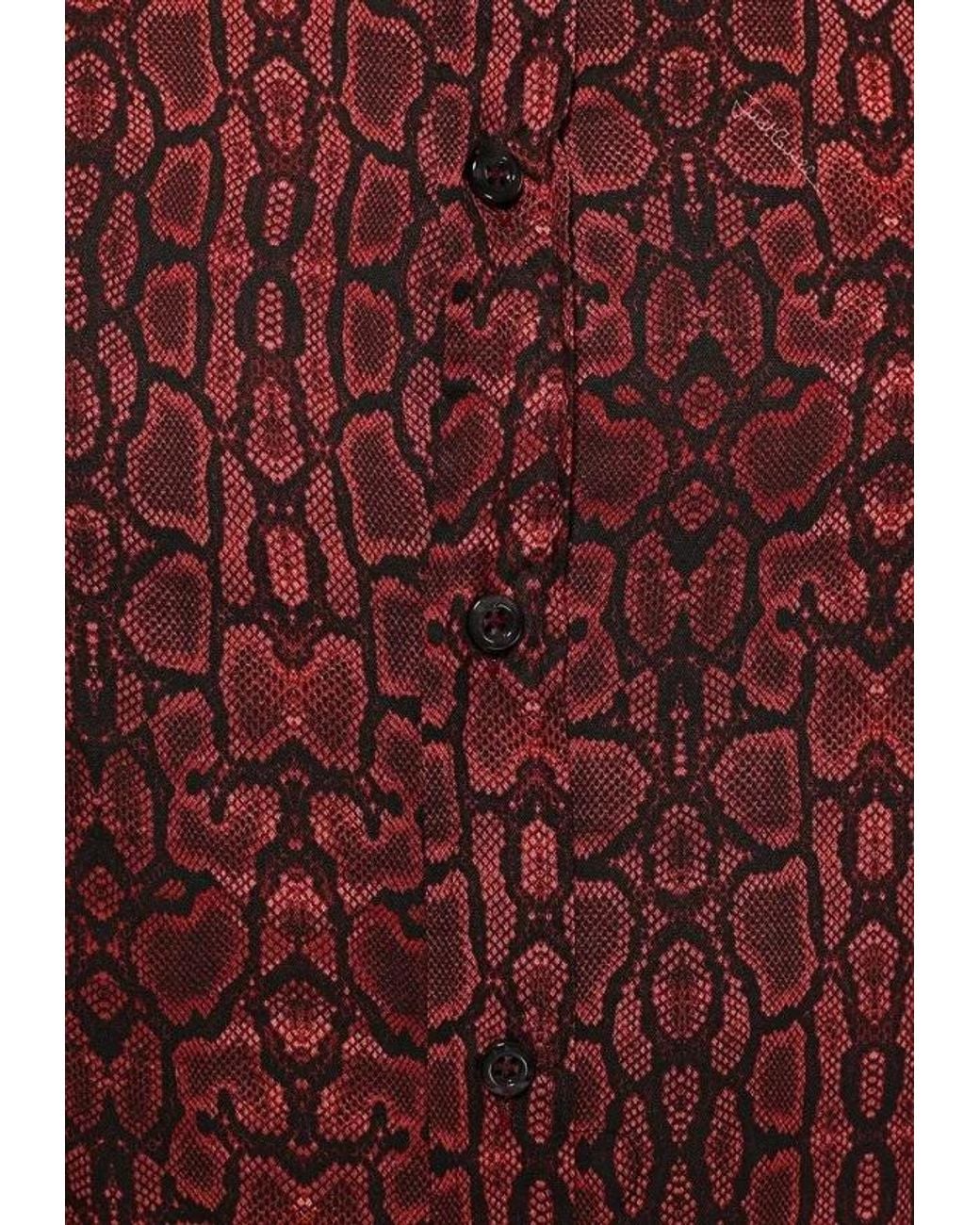 Just Cavalli Red Printed Shirt for men