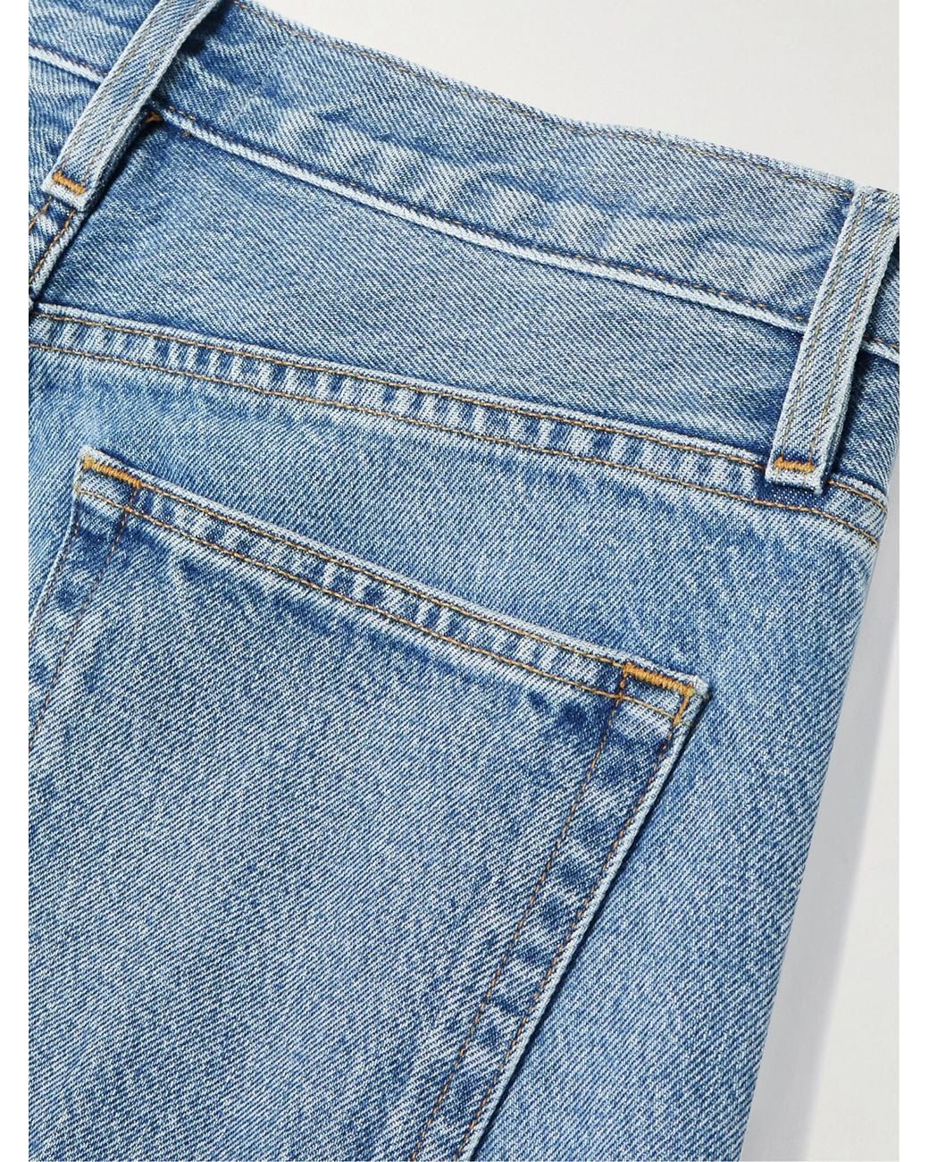 FRAME Blue The Loose Low-Rise Wide-Leg Jeans