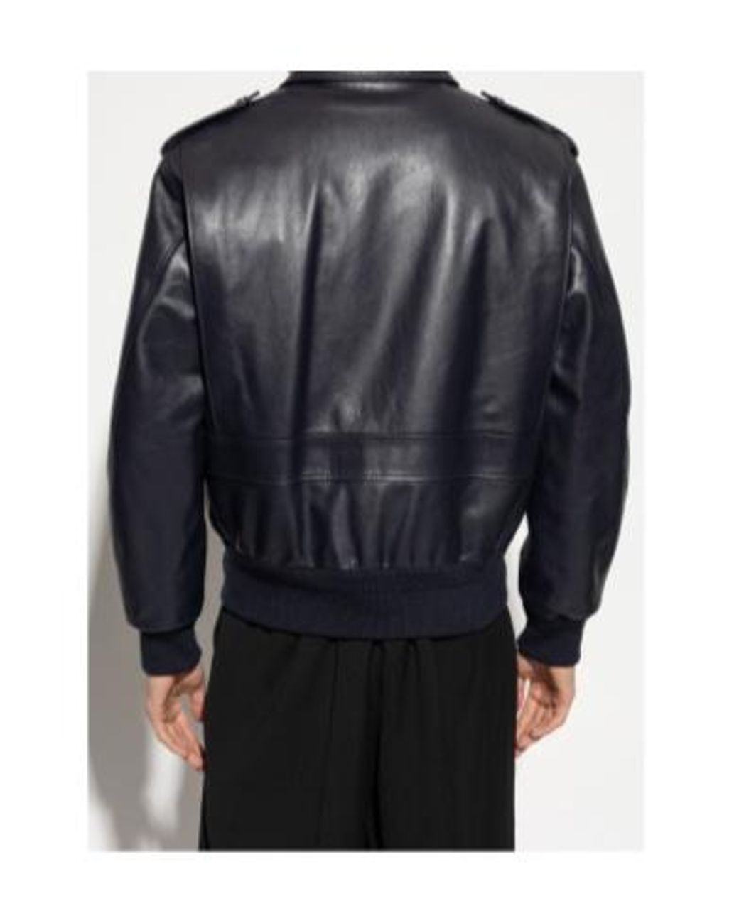 Givenchy Blue Pocket Detailed Aviator Jacket for men