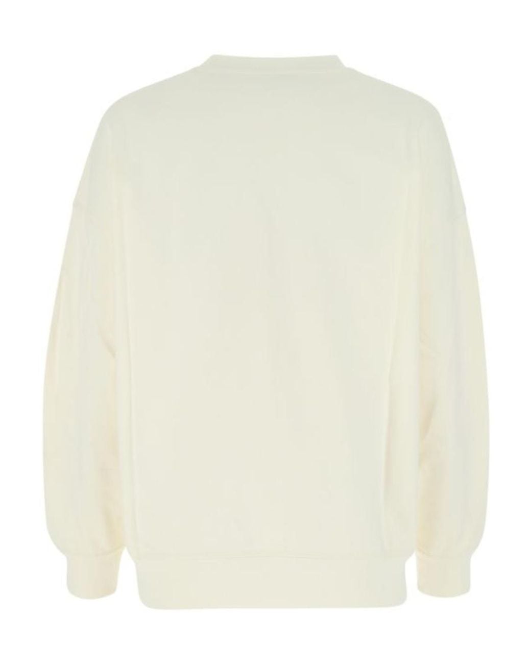 McQueen White Logo Printed Crewneck Sweatshirt