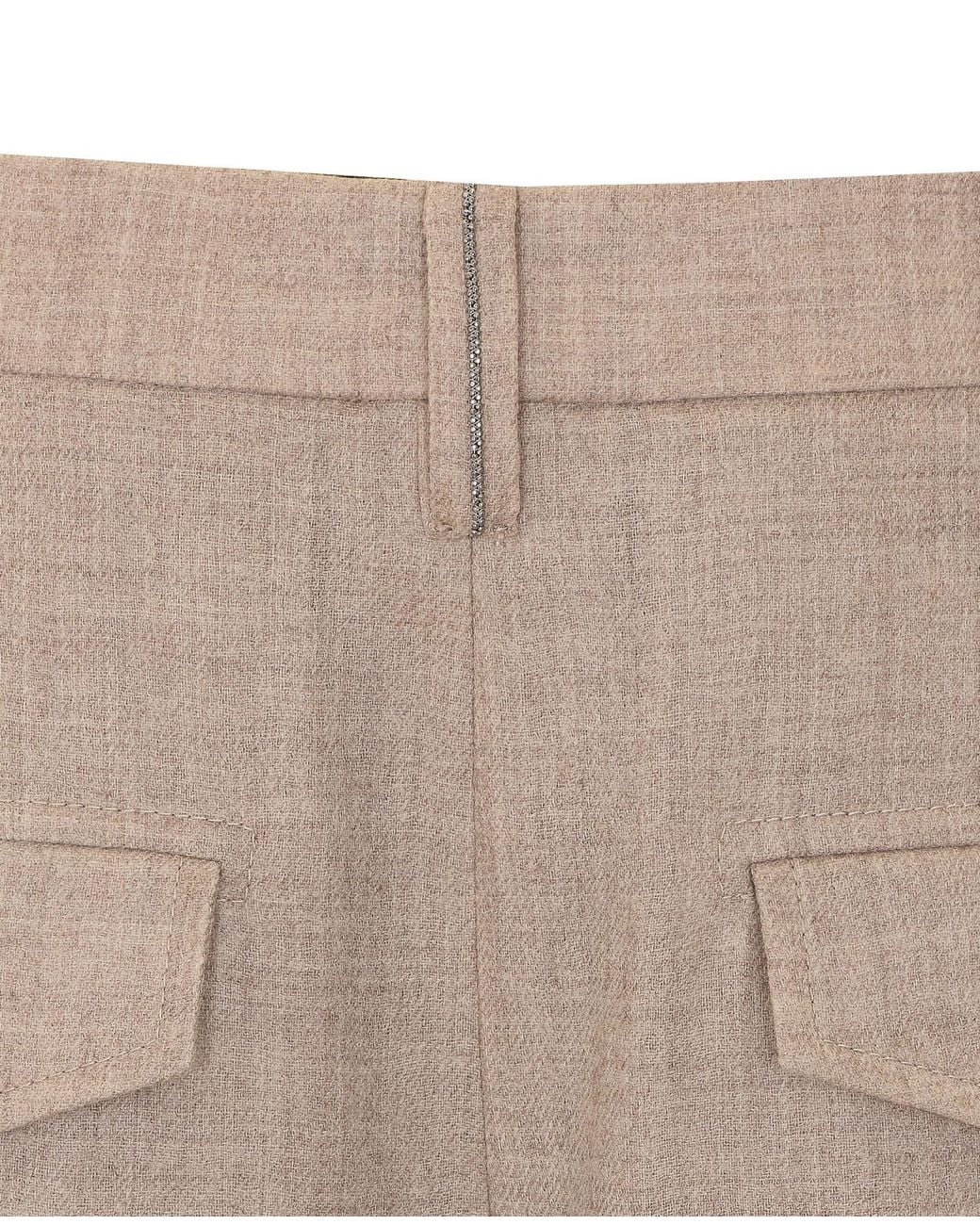 Brunello Cucinelli Natural Casual Trousers With Belt Loops