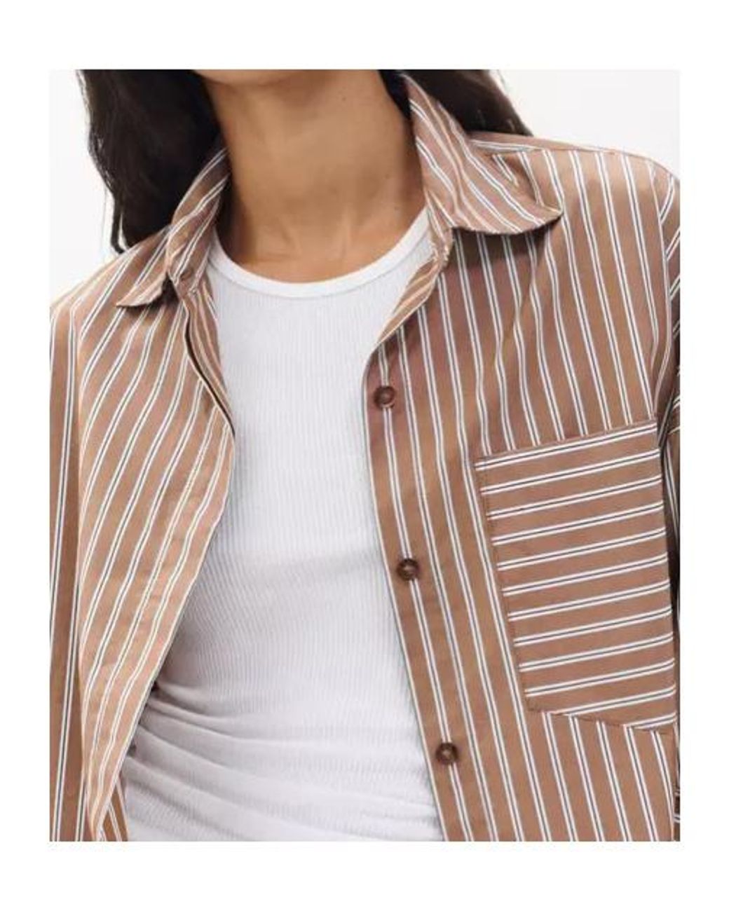 Rag & Bone Natural Long-Sleeved Striped Shirt