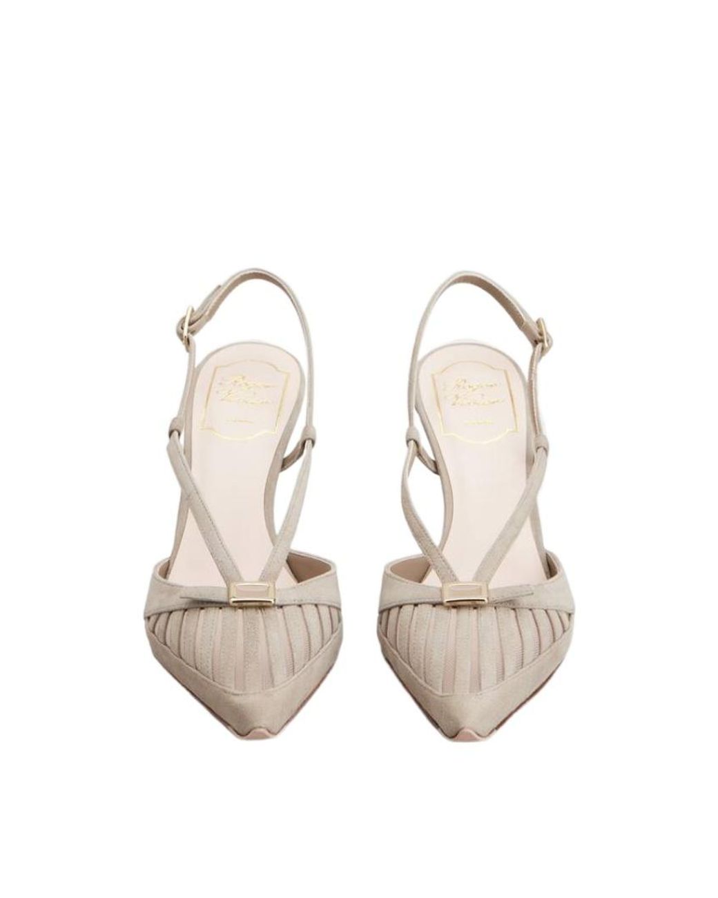 Roger Vivier Metallic Virgule D'Orsay Pumps