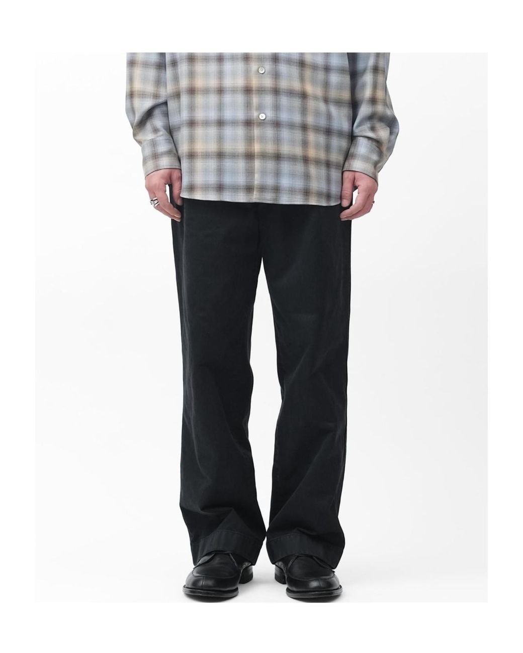 Auralee Black Casual Trousers With Belt Loops for men