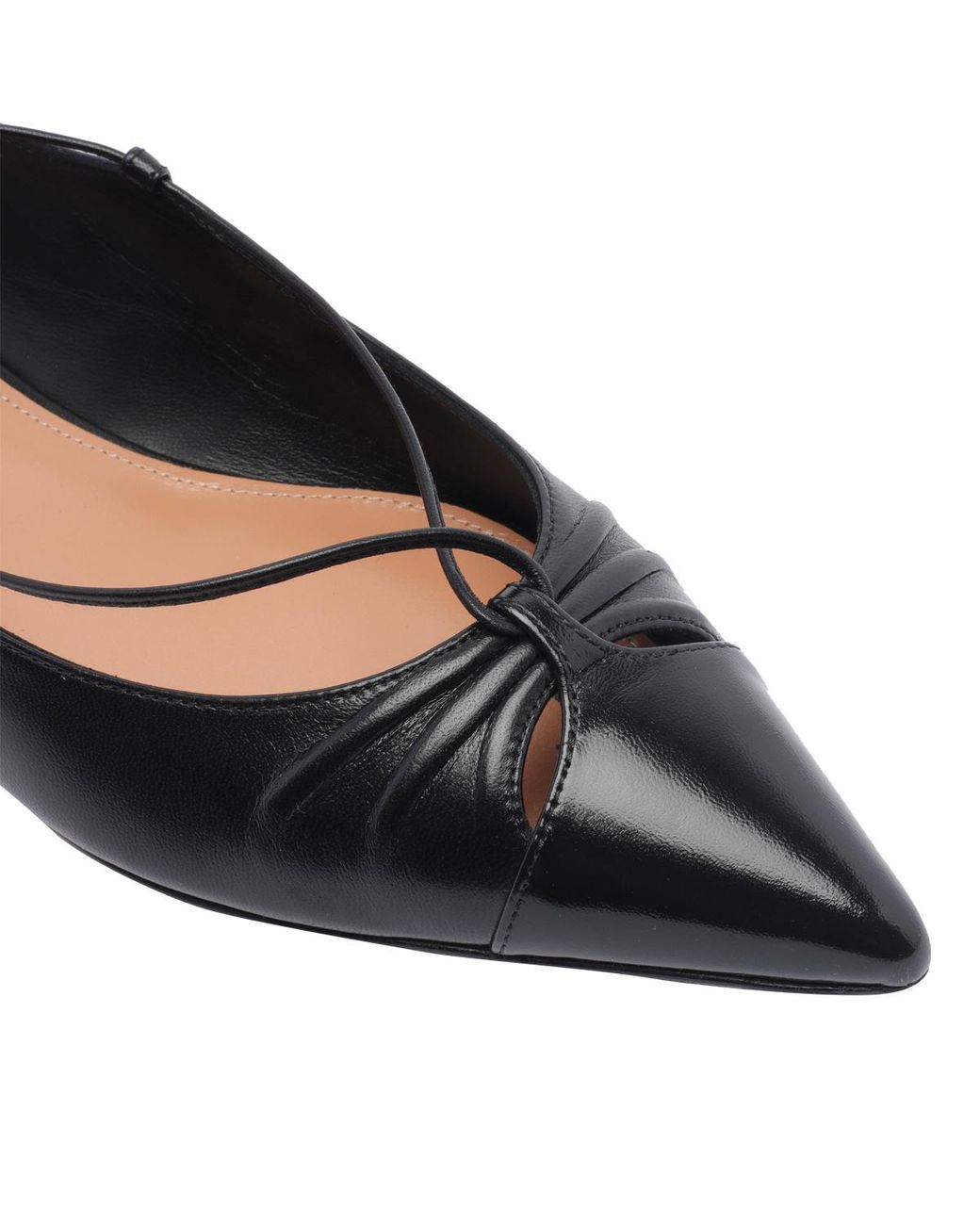 Aquazzura Black Gabi Pointed Toe Flat Shoes