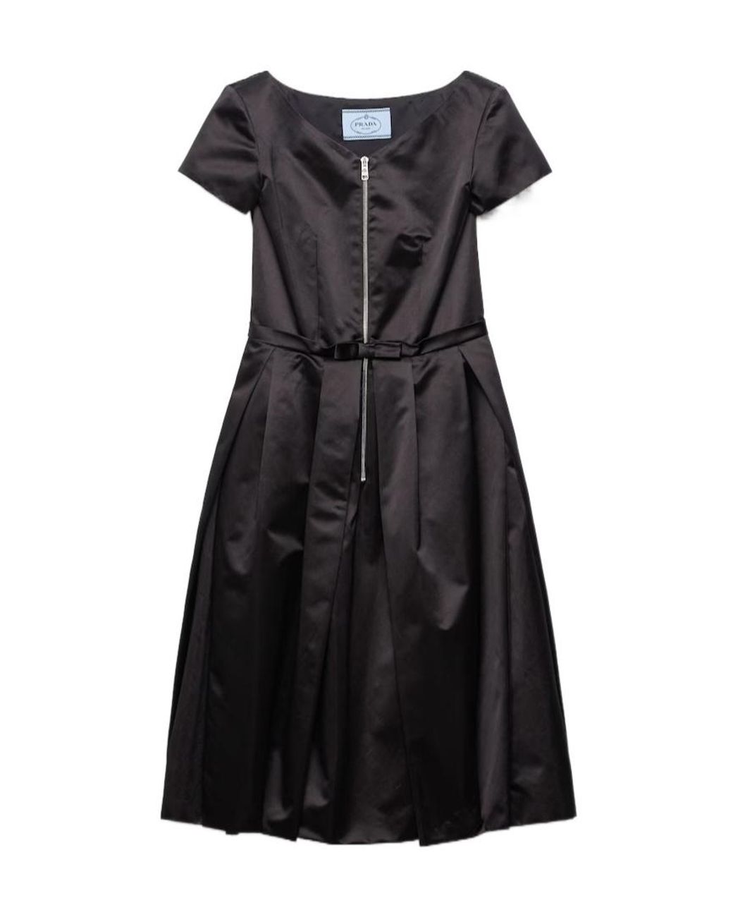 Prada Black V-Neck Short Sleeved Dress