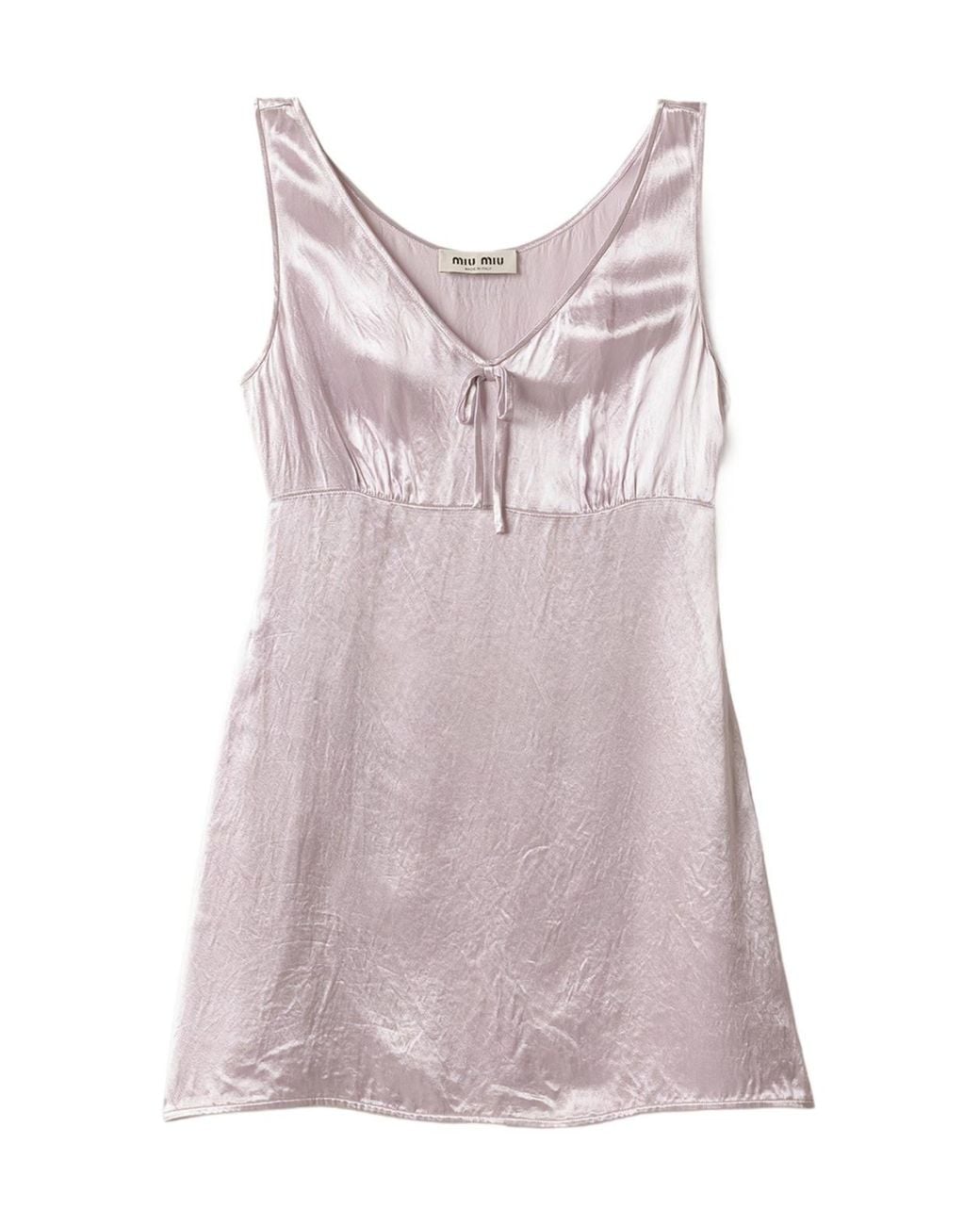 Miu Miu Purple Washed Satin Dress