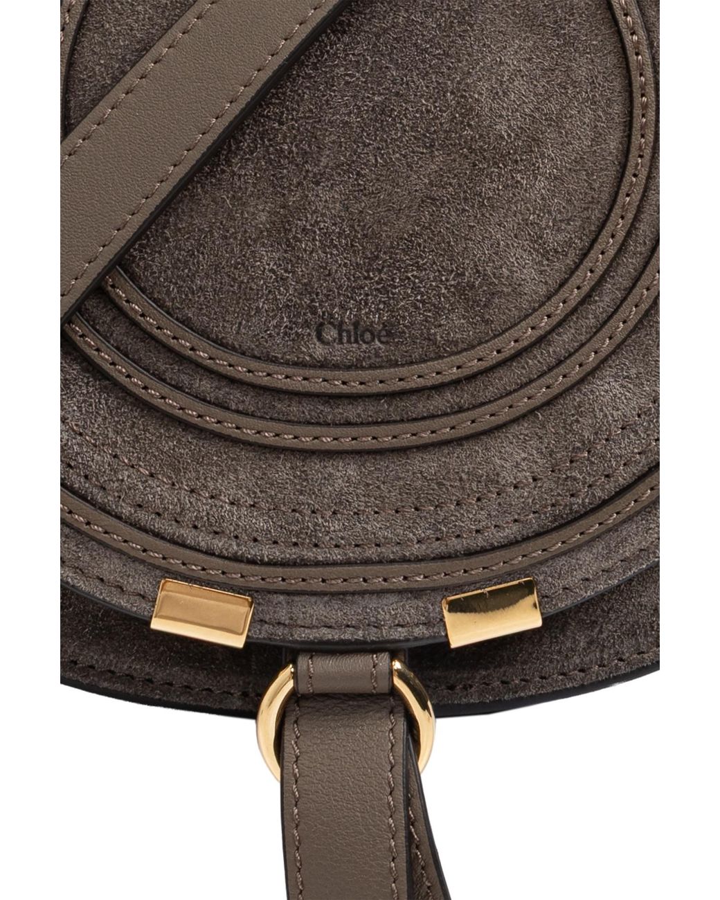 Chloé Gray Chloé Marcie Small Saddle Shoulder Bag