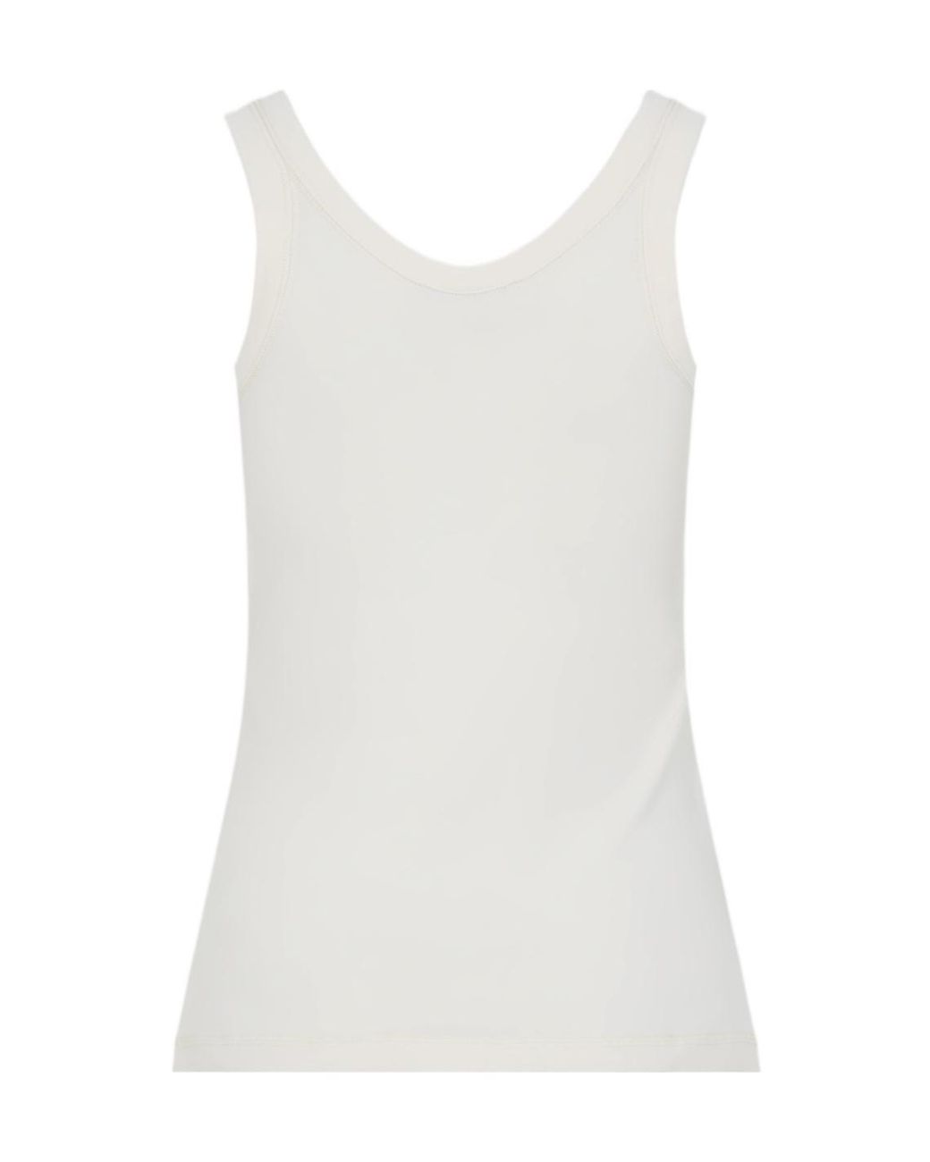 Lemaire White Ribbed Tank Top