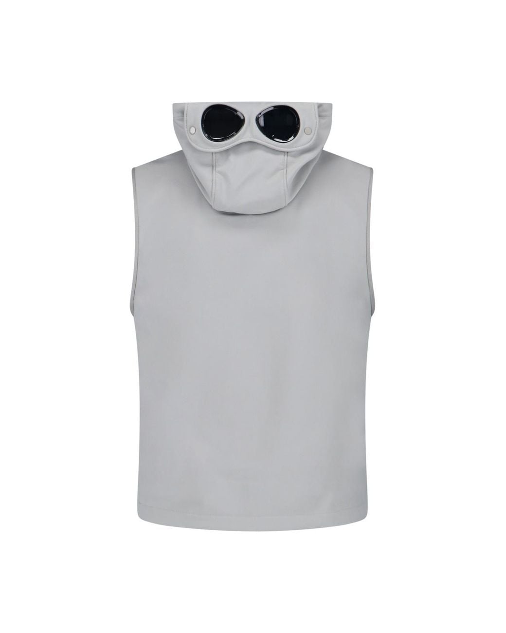 C P Company Brown Goggle Hooded Vest for men