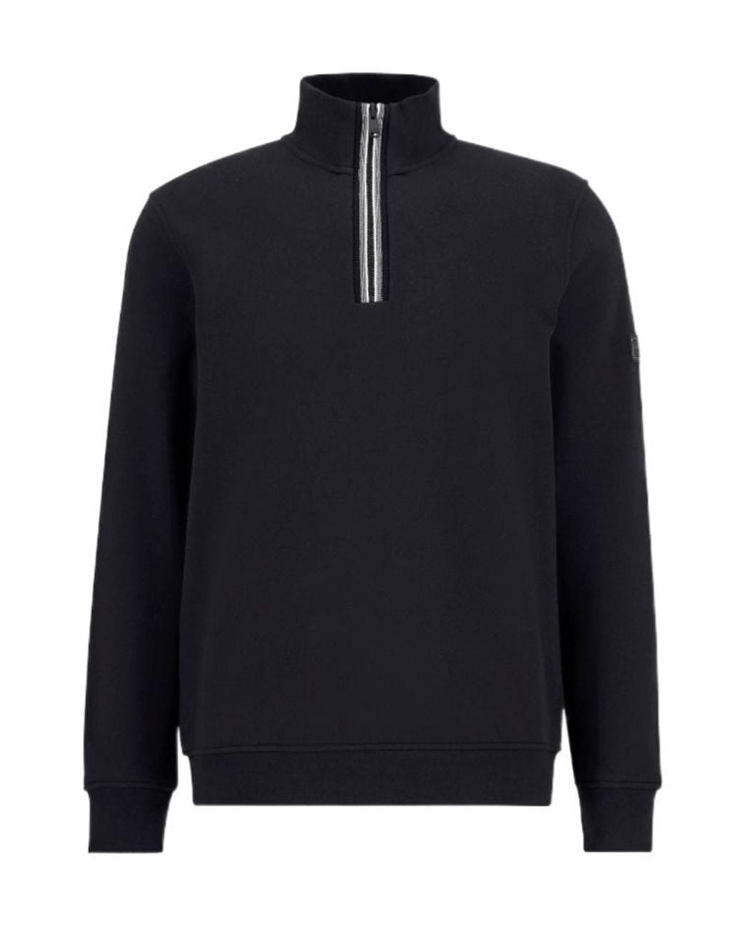 Barbour Blue Long-Sleeved Half-Zip Sweatshirt for men